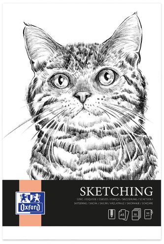 Blok rysunkowy A5 50 k. 90g szkicownik Artistic klejony, Oxford