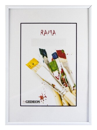 Ramka 18x24cm plastikowa biała, Gedeon