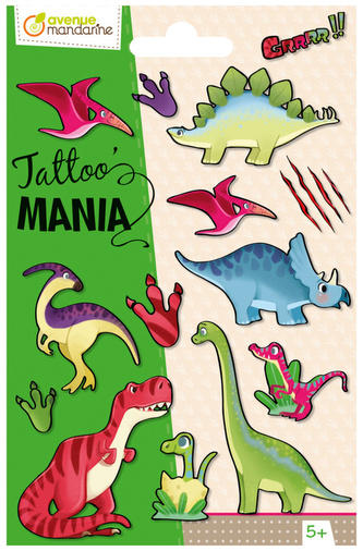 Tatuaże zmywalne Dinozaury, Avenue Mandarine