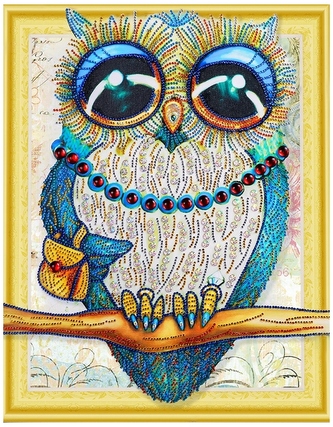 Mandale 40x30cm 7D Sowa z torebką, Norimpex