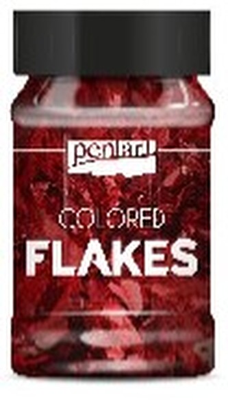 Folia płatki 100ml czerwone, Pentart