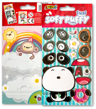 Naklejki Puffy Fun with Panda SWP-3608 Kolori, Penmate