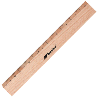 Linijka drewniana 17cm dla leworęcznych, Leniar 30060L