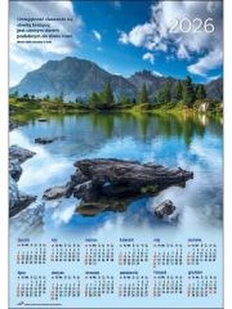 Kalendarz 2026 plakatowy duży góry