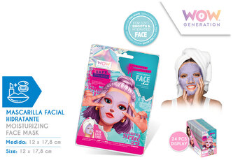 Nawilżająca maseczka na twarz Wow Generation, Kids Nawilżająca maseczka na twarz Wow Generation, Kids