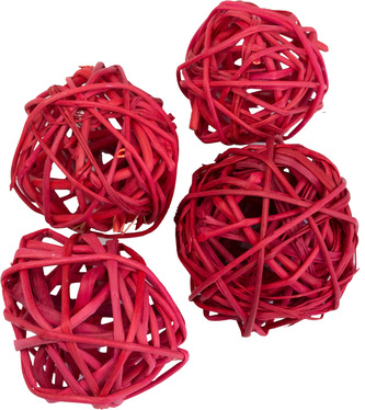 Dekorace - Lata Ball 4 cm - červený 50 ks