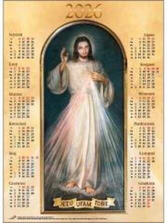 Kalendarz 2026 plakatowy średni Jezus Miłosierny