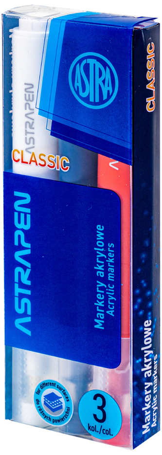 Markery trójkątne akrylowe  AstraPen Classic - 3 szt., Astra