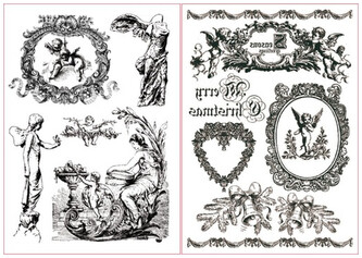 Papier transfer A4 2szt. Ramki, Stamperia