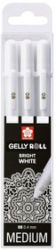 Długopisy żelowe Gelly Roll kpl. 3 szt.08 biały POXPGBWH3, Sakura
