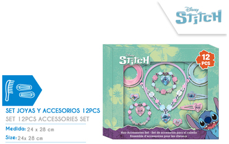 Zestaw biżuterii i akcesoriów do włosów 12-el. Stitch, Kids Zestaw biżuterii i akcesoriów do włosów 12-el. Stitch, Kids