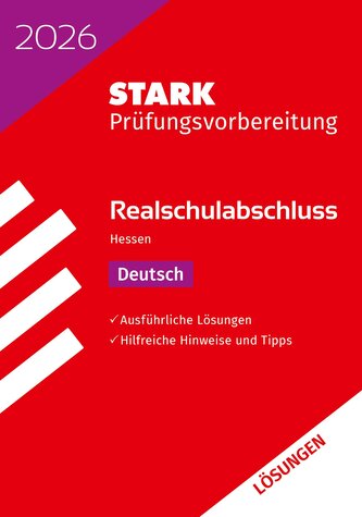 STARK Lösungen zu Deutsch - Realschulabschluss 2026 Hessen - Prüfungsvorbereitung
