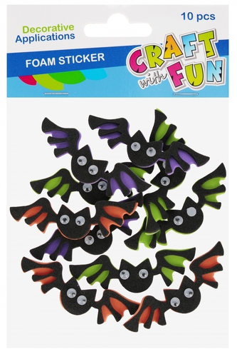Ozdoba dekoracyjna filcowa samoprzylepna Nietoperz 10 szt. CRAFT WITH FUN 572684