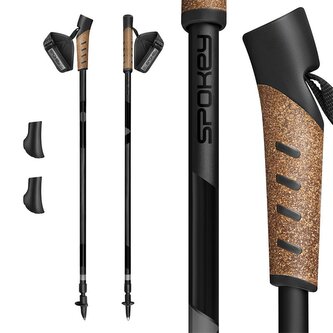 Spokey PEAK Hole Nordic Walking, 2dílné, černé