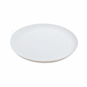 Papírový talíř hluboký bílý Ø30cm [50 ks]
