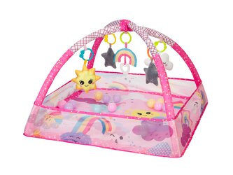 Hrací deka s hrazdou a míčky Pink Sky