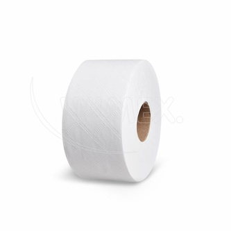 Toaletní papír (FSC Mix) 2vrstvý bílý `JUMBO` Ø18cm 100m 445 útržků [12 ks]