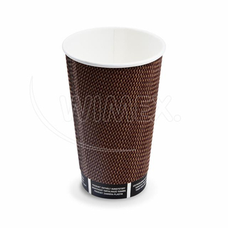 Papírový kelímek (PAP/PE) PREMIUM Ø90mm 510ml `0,4L/16oz/XL` [25 ks]