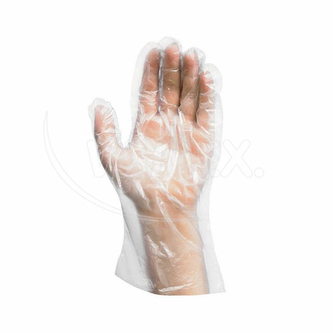 Rukavice (HDPE) jednorázová transparentní `L` v boxu [100 ks]