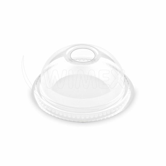 Víčko vypouklé (rPET) s otvorem pro kelímek Ø78mm [50 ks]