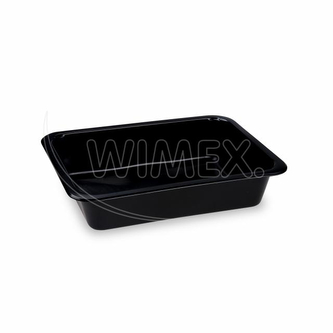 Menu mísa (PP) Reware Lunch opakovaně použitelná nedělená černá 227 x 178 x 49 mm [20 ks]