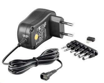 Goobay Univerzální napájecí adaptér 230V/3-12V stejnosměrný 1A,včetně 11 adaptérů