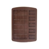 Forma silikon čokoláda tabulky 5 mini+1 maxi hnědá