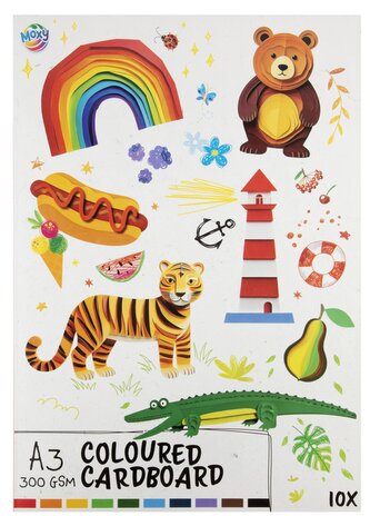 Barevný papír A3, 300 gsm, 10 listů