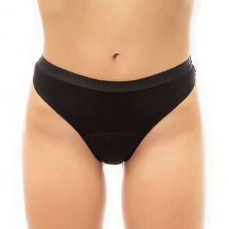 Menstruační tanga Ecomodi moderate bambusová černá (T2B1) S