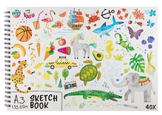 Skisovací bloka A3, 135 gsm, 40 listů