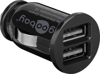 Goobay Napájecí 12/24V autoadaptér na 2x USB 3,1A černý