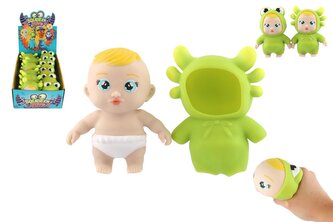 Hračka antistresová mačkací silikon 14cm v sáčku 12ks v boxu