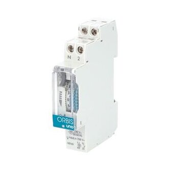 Hodiny spínací ORBIS UNO D, analog., denní, 1mod., bez zálohy, šedé, na DIN lištu