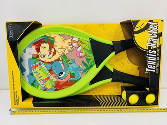 RAKIETKI MATERIAŁOWE DINO+PIŁKI PIANKOWE TWARDE 1344003