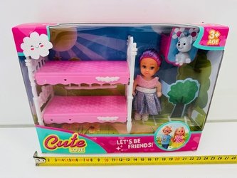 LALKA Z ŁÓŻECZKIEM SM022C