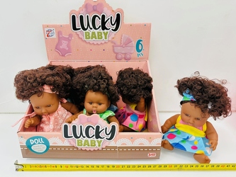 LALKA BOBAS MULATKI WŁOSY KRECONE 20CM