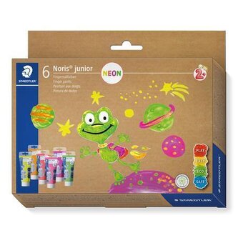 Finger paint, STAEDTLER "Noris® Junior 881", 6 different neon colors