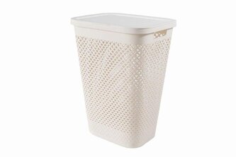 Koš na prádlo Curver Pure 55 l krémový s víkem Koš na prádlo Curver Pure 55 l krémový s víkem