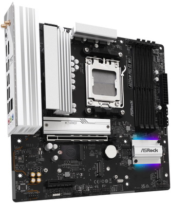 ASRock A620AM PRO RS WIFI (AM5, amd A620A, 4xDDR5 7200MHz, PCIE 4.0, HDMI+DPort, 2xSATA3 +3xM.2, USB3.2 G1, 1x2.5GLAN, m