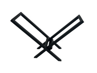 stojan na palivové dřevo 57x25,5x40cm ČER