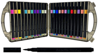 Akrylové popisovače štětcové 24 barev