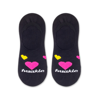 Neviditelné ponožky Ťapa Barevná láska Černé S (35-38)