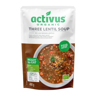 Polévka ze tří druhů čočky 400 g BIO   ACTIVUS Polévka ze tří druhů čočky 400 g BIO   ACTIVUS