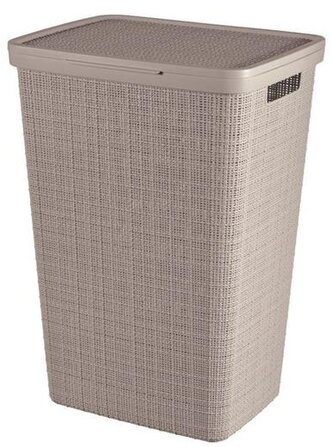 Koš na prádlo Curver Jute 58L s víkem taupe Koš na prádlo Curver Jute 58L s víkem taupe