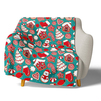 Vánoční mikroplyšová deka Perníčková Show 150x200 cm