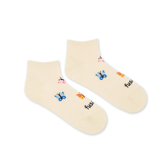 Kotníkové ponožky Motýli Béžové M (39-42)