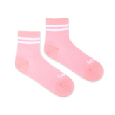 Tříčtvrteční ponožky Proužek růžové Růžové M (39-42)