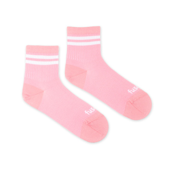 Tříčtvrteční ponožky Proužek růžové Růžové M (39-42)