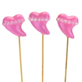 Srdce keramické zápich 3 ks