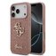 Guess PU Fixed Glitter 4G Metal Logo Zadní Kryt pro iPhone 17 Pro Pink